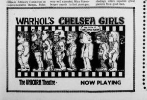 Triton Times April 5, 1968 Warhol Chelsea Girls Ad